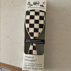 MacKenzie-Childs target Black and White checkeredHair Brush